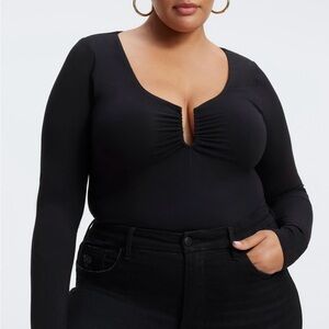 Good American good touch u-ring long sleeve body suit size 7